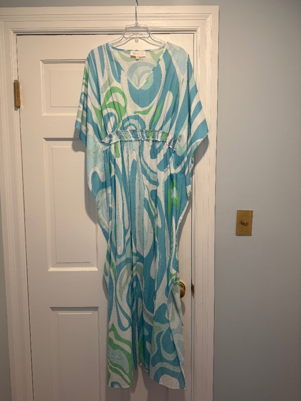 Sheridan French Christy Caftan in Seaglass Wave S/M